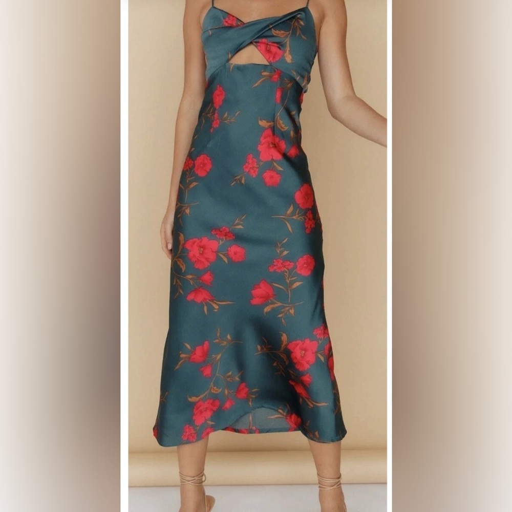 Hello Molly Fool Me Once Midi Dress Size 6 Floral